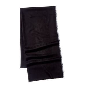 Givenchy 4G Square Large Wool & Silk-Blend Scarf, Black